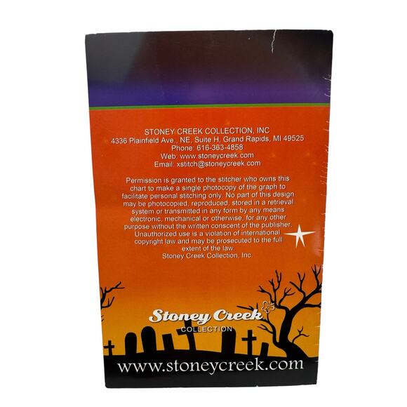 Franky & Friend Moon Glow Cat Cross Stitch Design Leaflet Stoney Creek Halloween - Picture 3 of 3